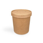 PS007 Kraft paper soup cup 750ml with paper lid 26oz